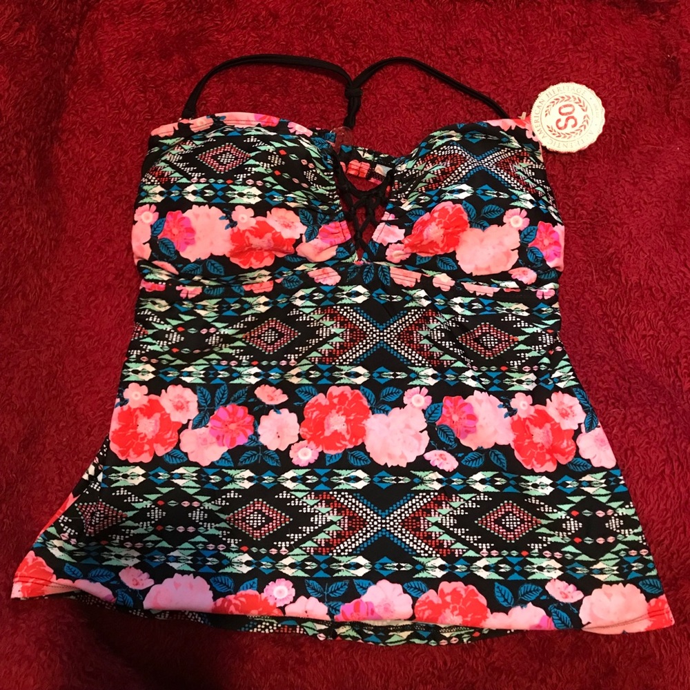 Tribal Print Tankini Bathing Suit Top